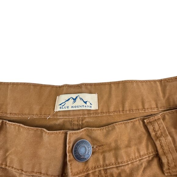 Blue Mountains Men’s Brown Work Pants 42x32 Cotton Carpenter Durable Utility - Picture 4 of 8